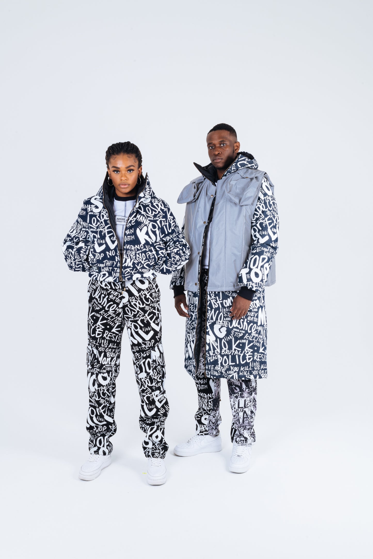 HATE FEAR CROPPED COAT