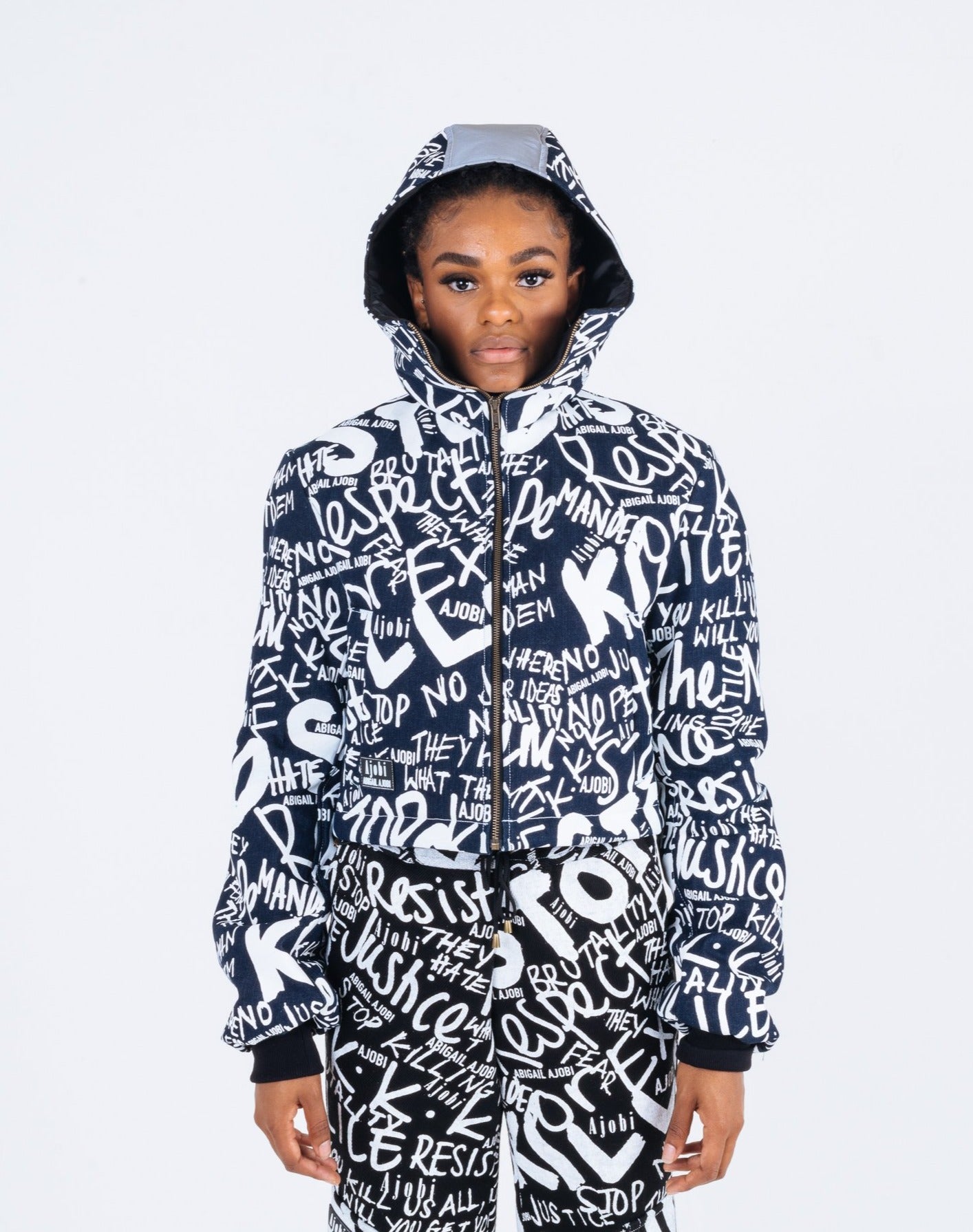 HATE FEAR CROPPED COAT