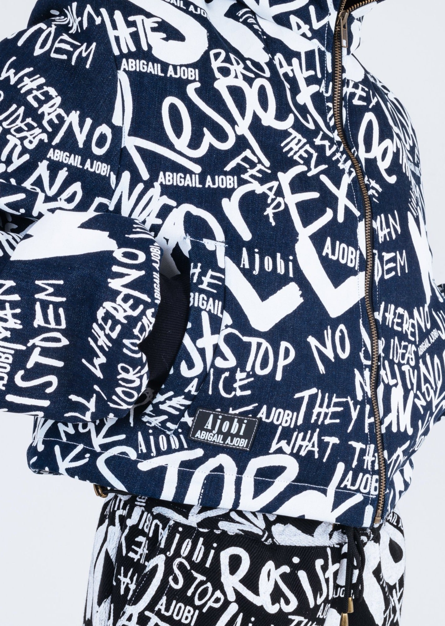HATE FEAR CROPPED COAT