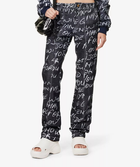 Love Letter Print Trousers